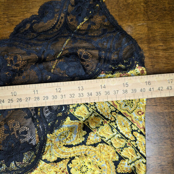 Vintage Val Mode Satin & Lace Slip Dress M 90s Y2K Coquette Lingerie Nightgown - Picture 11 of 12